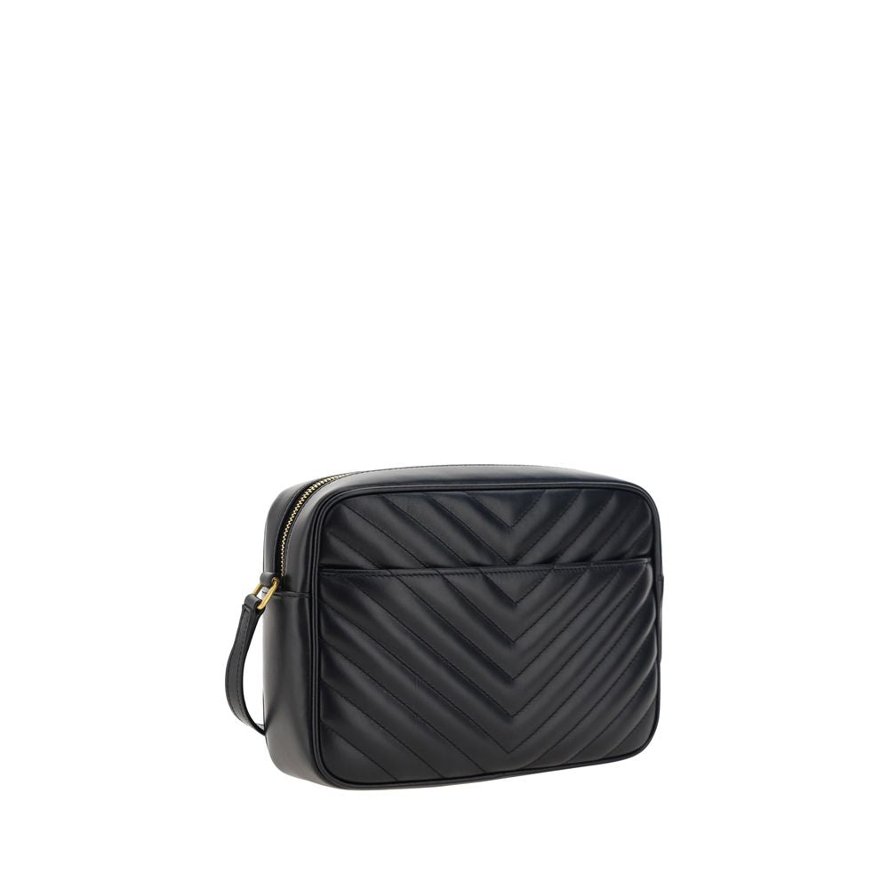 Borsa a tracolla Saint Laurent in pelle di vitello nera Bos Taurus
