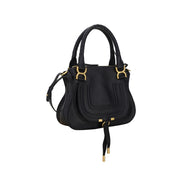 Chloé Black Calf Leather Shoulder Bag - Marcie