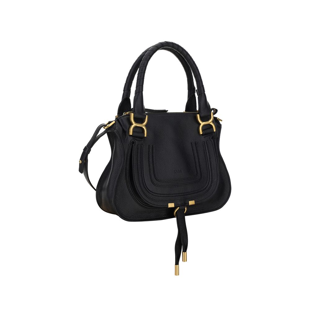 Chloé Black Calf Leather Shoulder Bag - Marcie