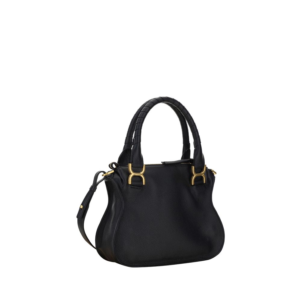 Chloé Black Calf Leather Shoulder Bag - Marcie