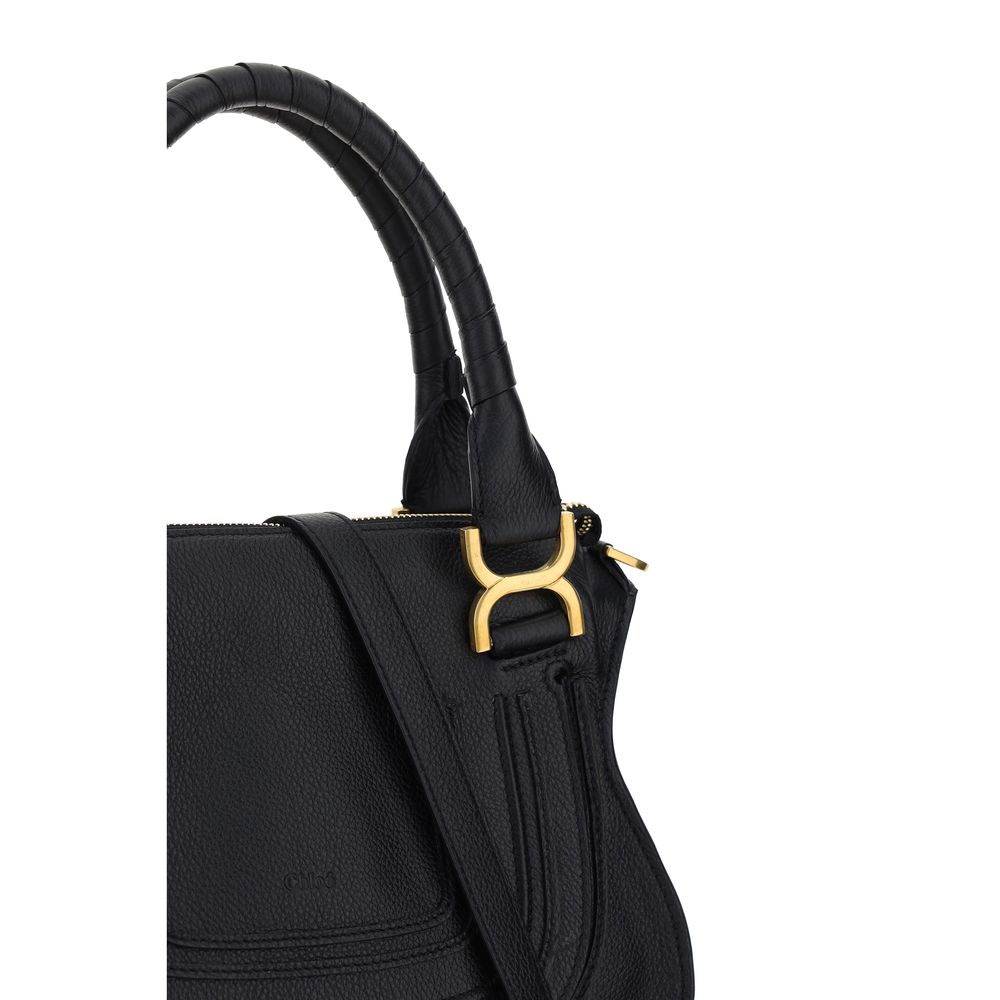 Chloé Black Calf Leather Shoulder Bag - Marcie