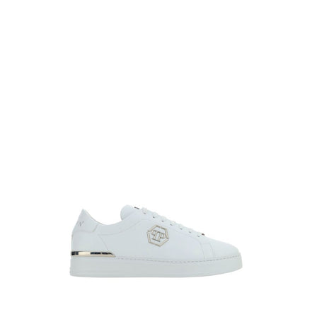 Baskets basses Philipp Plein en cuir de veau blanc Bos Taurus