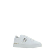 Baskets basses Philipp Plein en cuir de veau blanc Bos Taurus