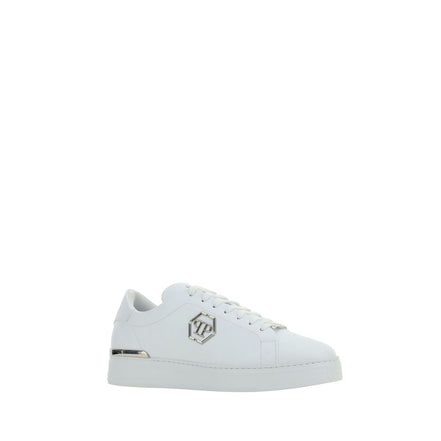Baskets basses Philipp Plein en cuir de veau blanc Bos Taurus