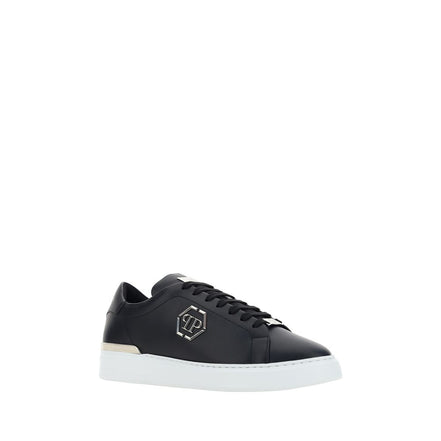 Baskets basses Philipp Plein en cuir de veau noir Bos Taurus