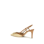 Valentino Garavani Beige Calf Leather High Heel Pumps