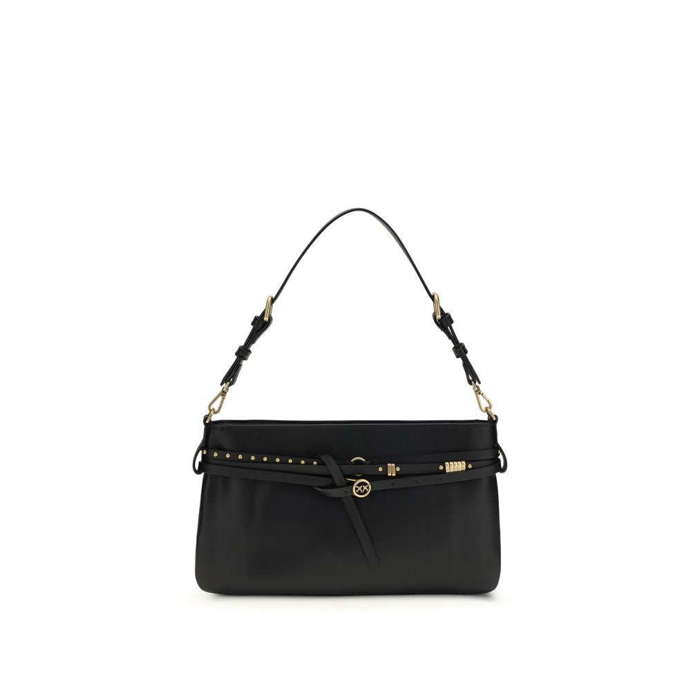 PINKO Black Buckle Shoulder Bag
