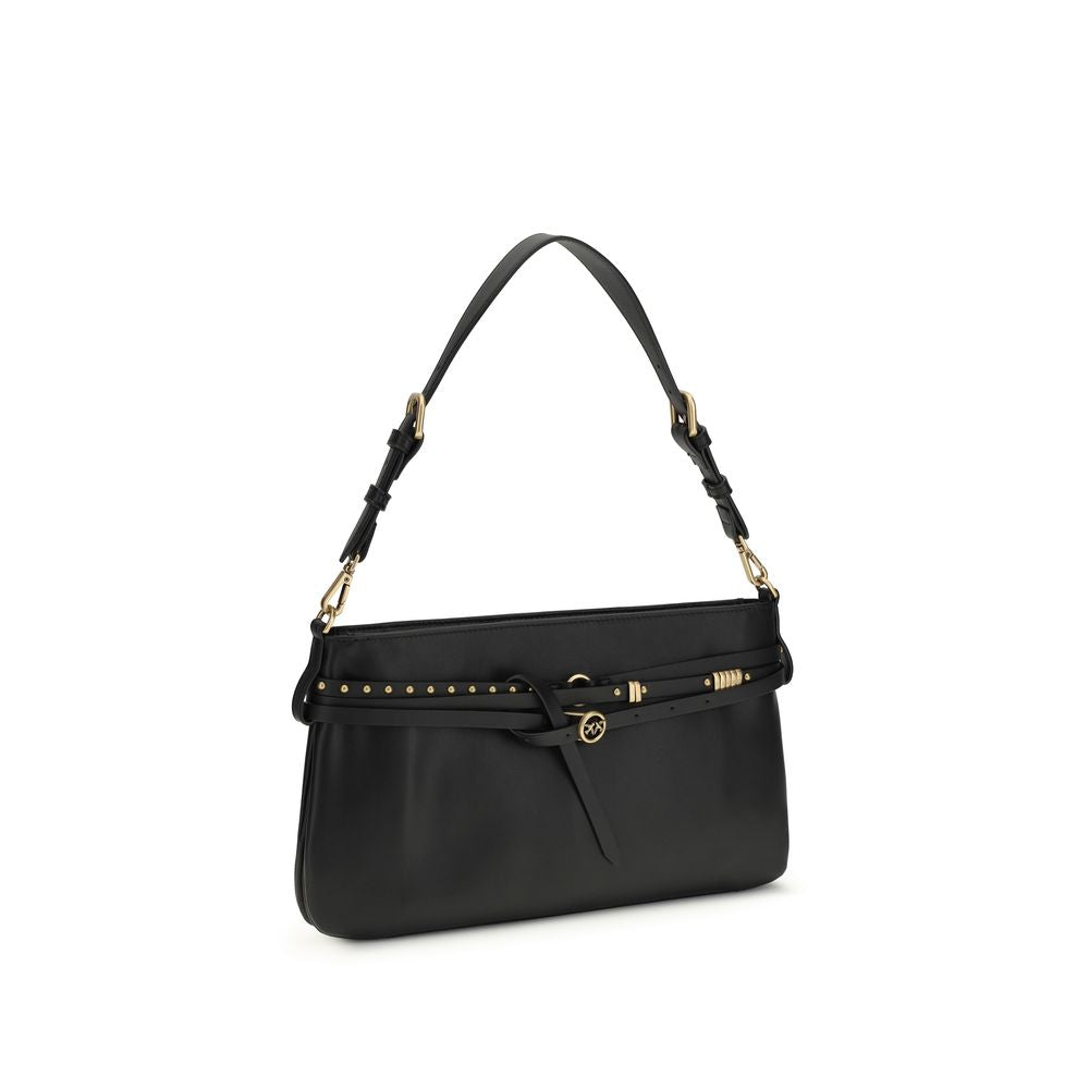PINKO Black Buckle Shoulder Bag