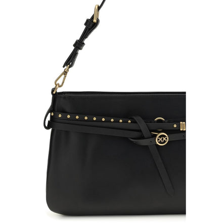 PINKO Black Buckle Shoulder Bag