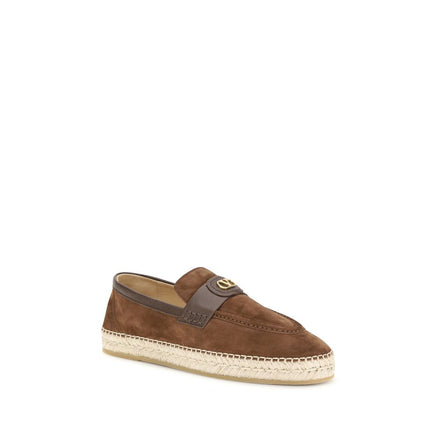 Valentino Garavani Brown Calf Leather Espadrilles