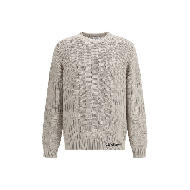 Off-White Beige Cotton Sweatshirt
