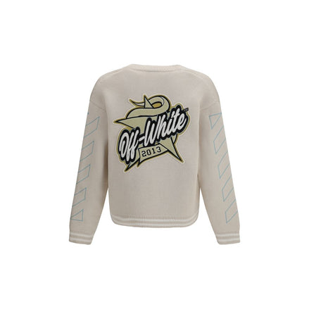 Off-White Beige Cotton Cardigan