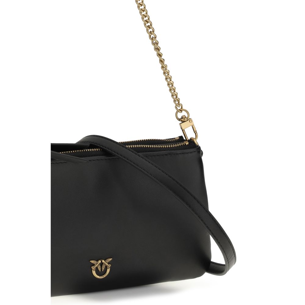 PINKO Black Double Mini Shoulder Bag