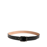 Dolce & Gabbana Black Classic Leather Metal Buckle Belt