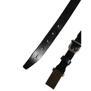 Ceinture Dolce & Gabbana en cuir noir classique avec boucle logo pour homme