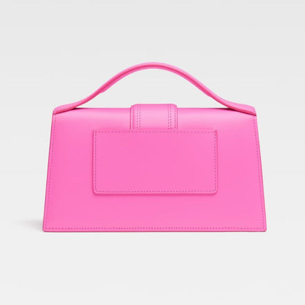 Jacquemus Neon Pink Leather Le Grand Bambino Handbag