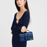 Jacquemus Dark NavyLeather Le Grand Bambino Handbag