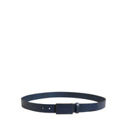 Ceinture Dolce & Gabbana Homme en cuir de veau bleu à boucle ardillon en métal ornée du logo