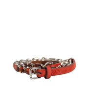 Ceinture ornée de cristaux en velours rouge Dolce & Gabbana