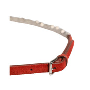 Ceinture ornée de cristaux en velours rouge Dolce & Gabbana
