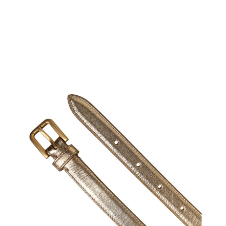 Cintura Dolce & Gabbana in ottone dorato con catena e fibbia in metallo con monete