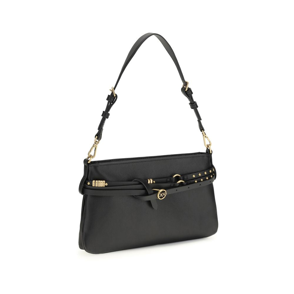 PINKO Black Buckles Shoulder Bag