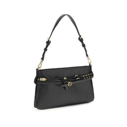 PINKO Black Buckles Shoulder Bag