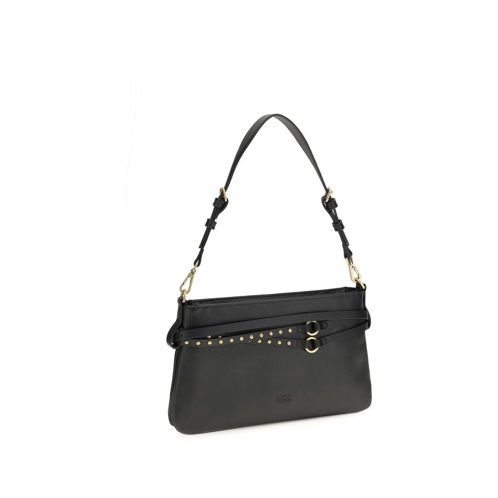 PINKO Black Buckles Shoulder Bag