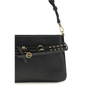 PINKO Black Buckles Shoulder Bag