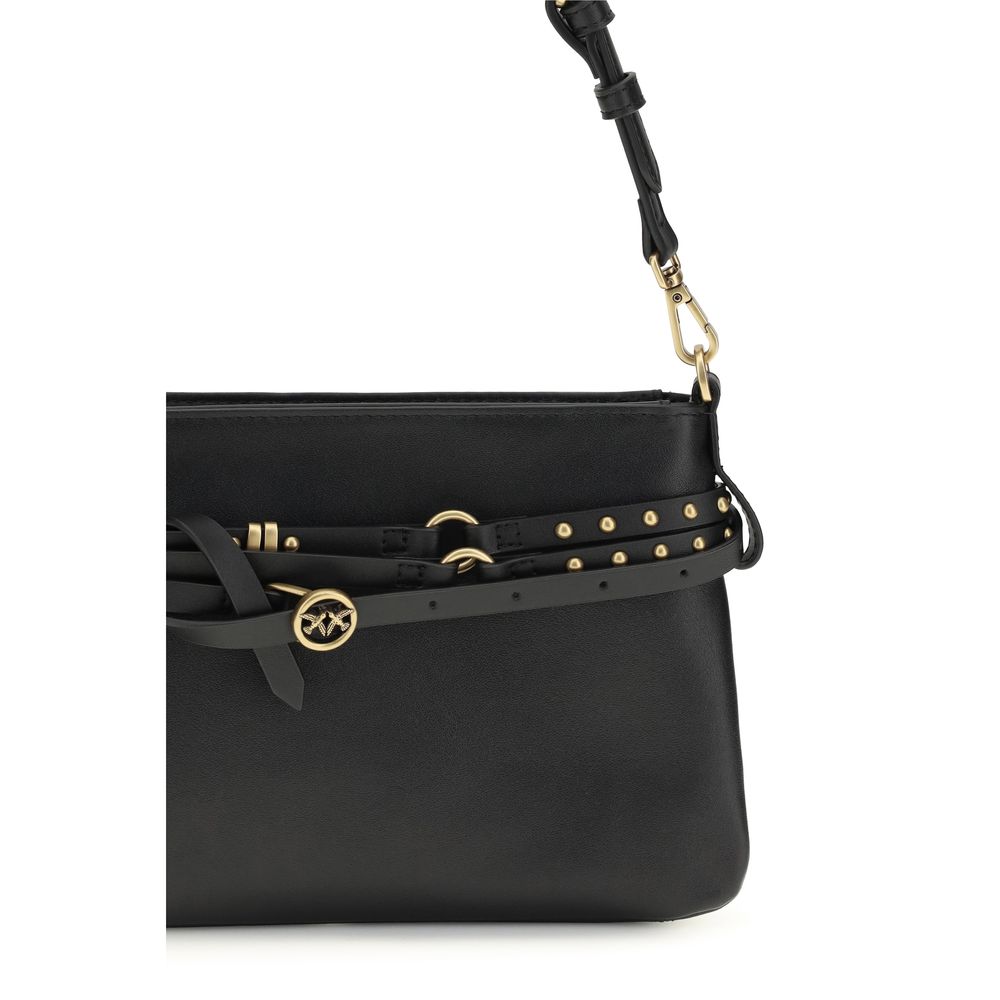 PINKO Black Buckles Shoulder Bag