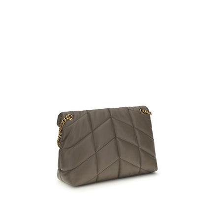 Borsa a Spalla Saint Laurent Grigia in Pelle di Agnello