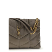 Borsa a Spalla Saint Laurent Grigia in Pelle di Agnello