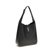 Borsa a tracolla Saint Laurent in pelle di vitello nera Bos Taurus