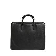 Dolce & Gabbana Borsa Da Viaggio In Pelle Nera Con Applicazione Auto Da Uomo