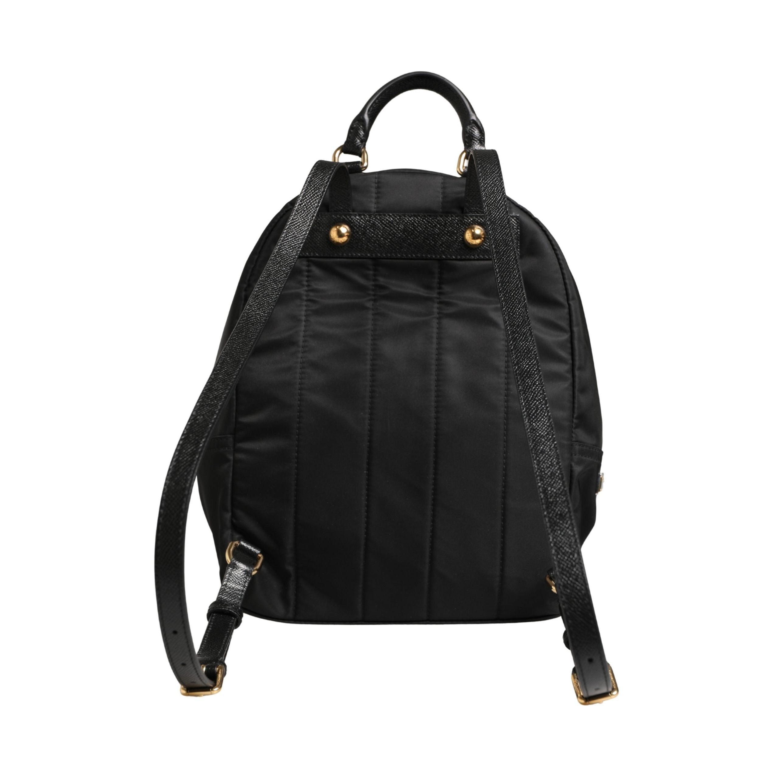 Sac à dos Dolce & Gabbana VULCANO en nylon noir orné #DGFAMILY