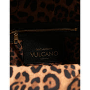 Sac à dos Dolce & Gabbana VULCANO en nylon noir orné #DGFAMILY