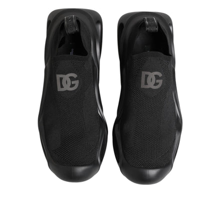 Chaussures Baskets Basses à Enfiler Noires Wave Dolce & Gabbana