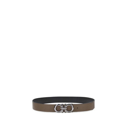 Ceinture classique en cuir de veau marron Ferragamo Bos Taurus