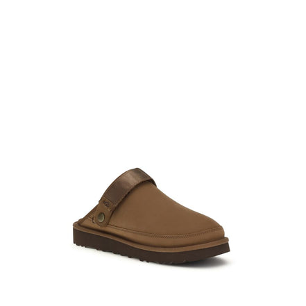 Mules UGG in pelle di vitello marrone Bos Taurus