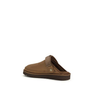 Mules UGG in pelle di vitello marrone Bos Taurus