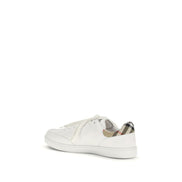 Baskets basses Burberry en cuir de veau blanc Bos Taurus