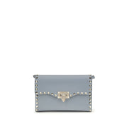 Valentino Garavani Blue Rockstud Small Shoulder Bag