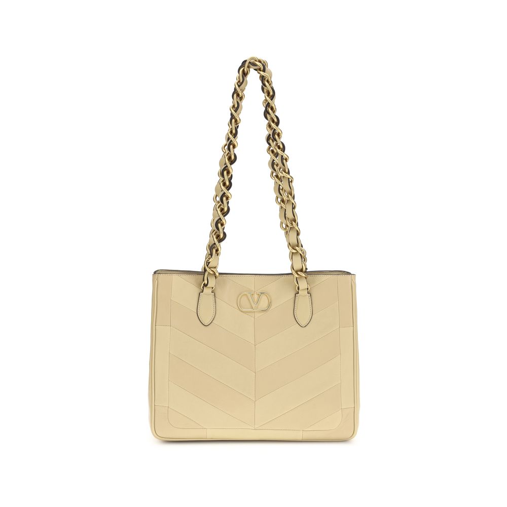 Sac bandoulière Valentino Garavani doré en cuir d'agneau Ovis Aries