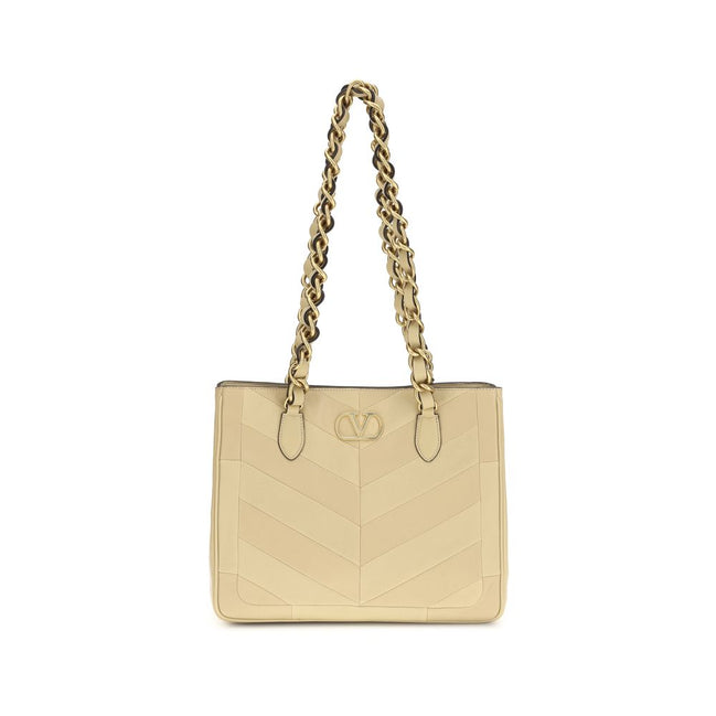 Sac bandoulière Valentino Garavani doré en cuir d'agneau Ovis Aries