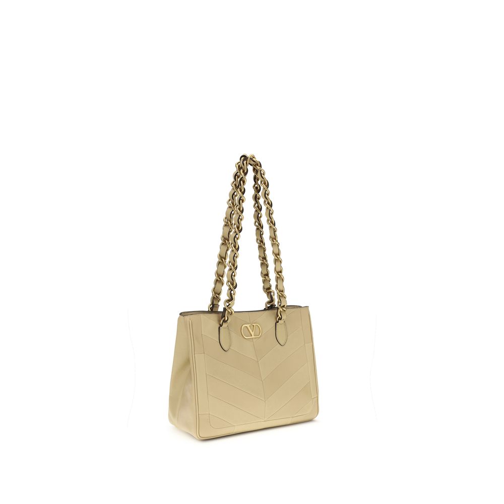 Sac bandoulière Valentino Garavani doré en cuir d'agneau Ovis Aries