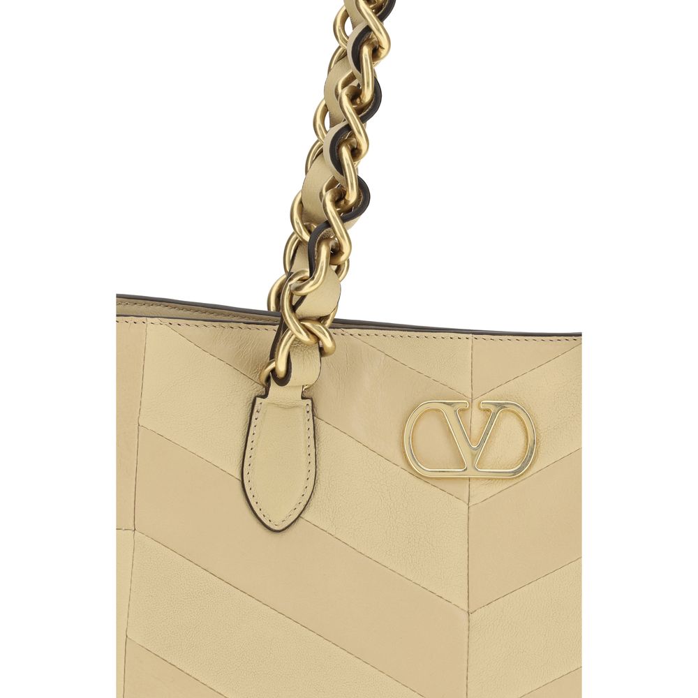 Sac bandoulière Valentino Garavani doré en cuir d'agneau Ovis Aries
