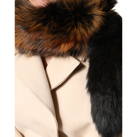 Dolce & Gabbana Brown Red Fox Fur Neck Warmer Winter Scarf