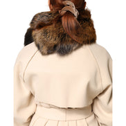 Dolce & Gabbana Brown Red Fox Fur Neck Warmer Winter Scarf