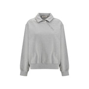 Sweat-shirt en coton gris Miu Miu