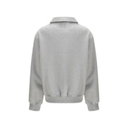Sweat-shirt en coton gris Miu Miu